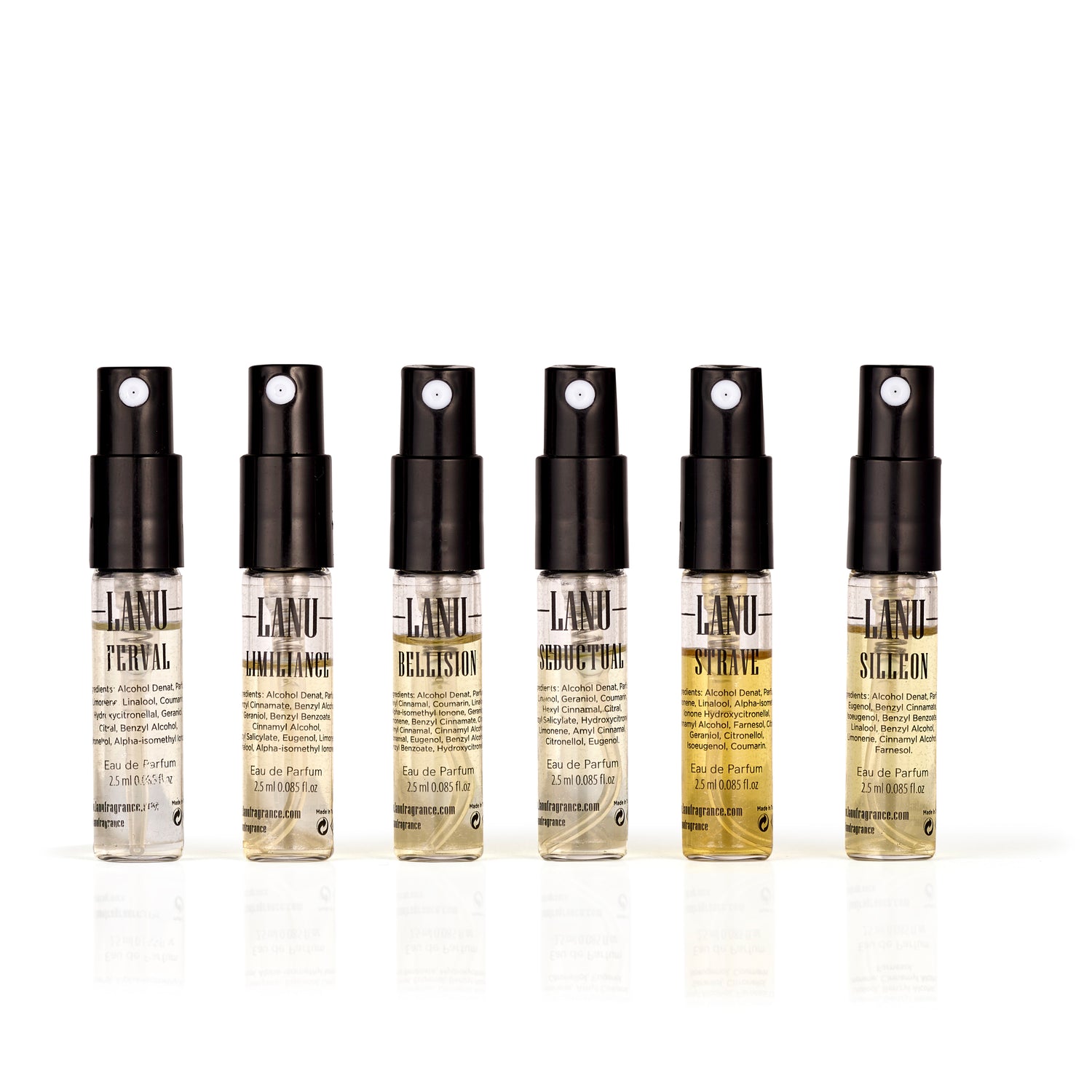 Lanu Fragrance Era Collection Perfume Discovery Kit of 6 2.5 ml perfumes